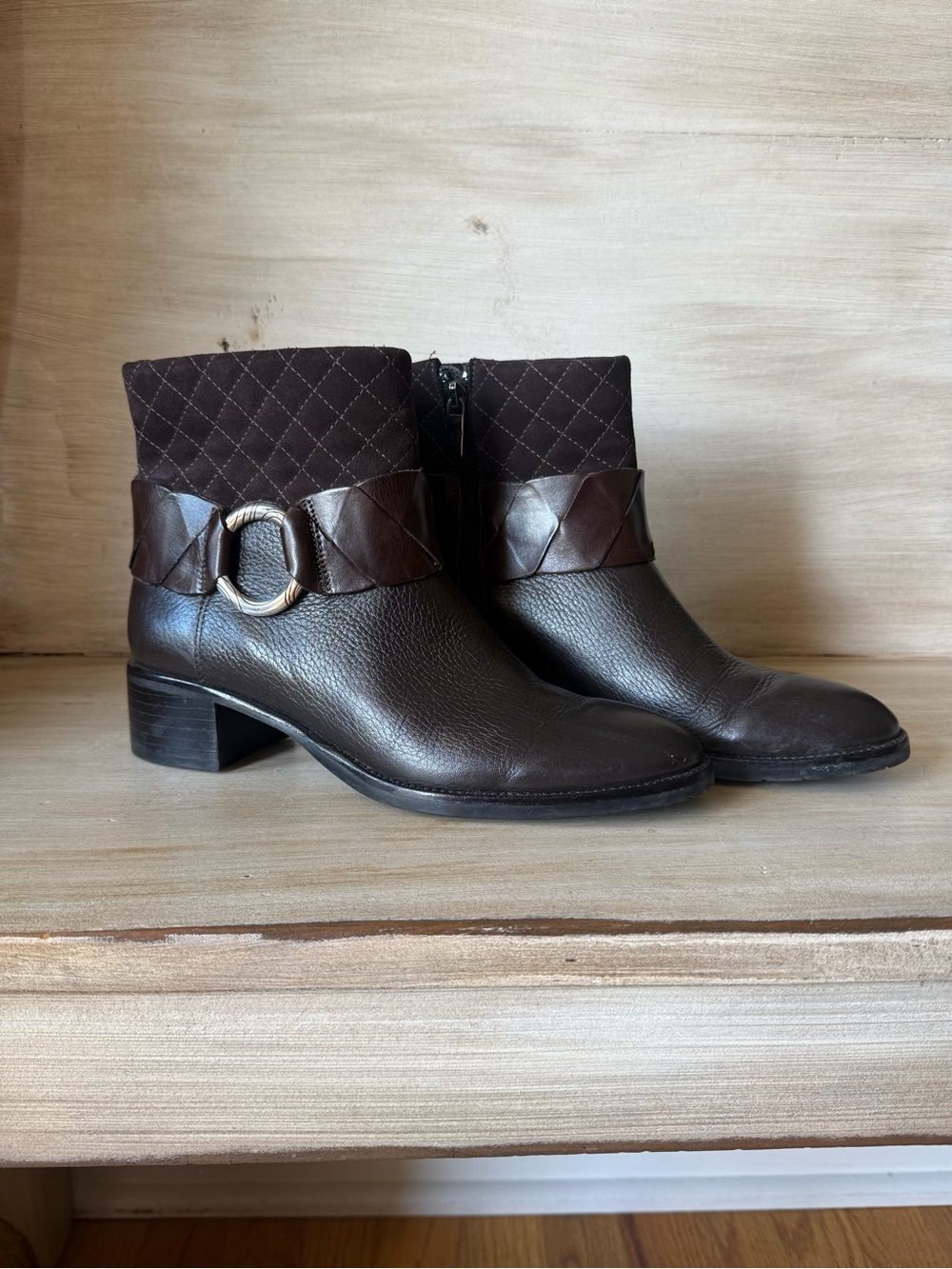 Women’s Brighton Johnny Leather Brown Ankle Boot Size 6